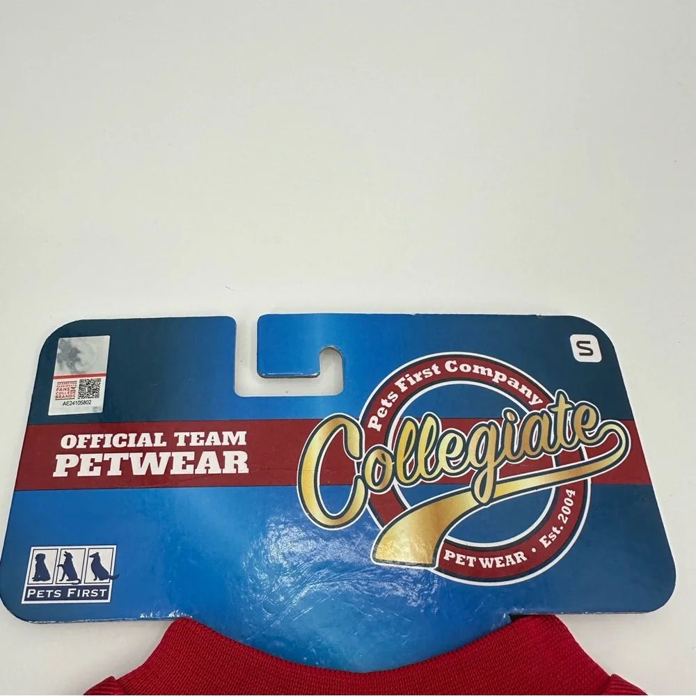 Dog Jersey Alabama Crimson Tide Collegiate Petwear Red White Size Small Pet